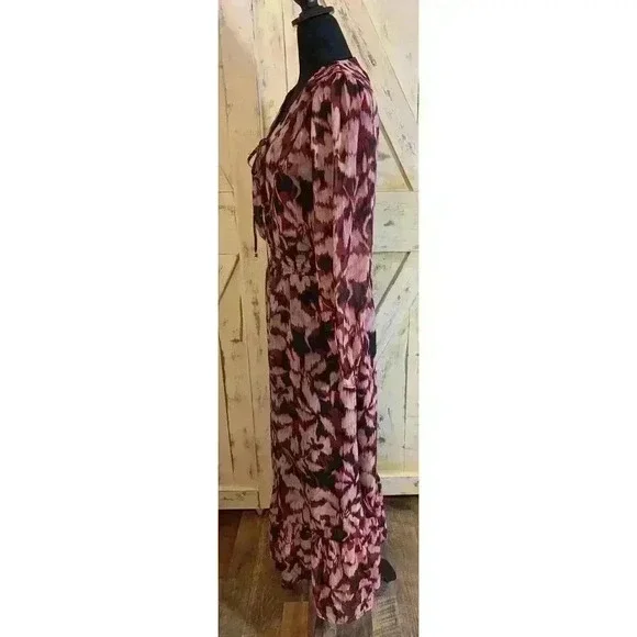 Harlow & Rose Women’s Petite Smocked Ruffled Hem Maxi Dress Petite Large - Picture 13 of 16